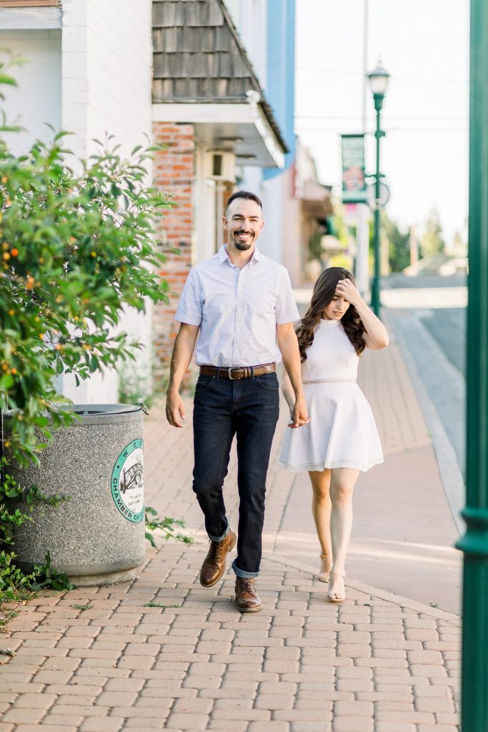 Engagement Session in Small Cute Town in California 