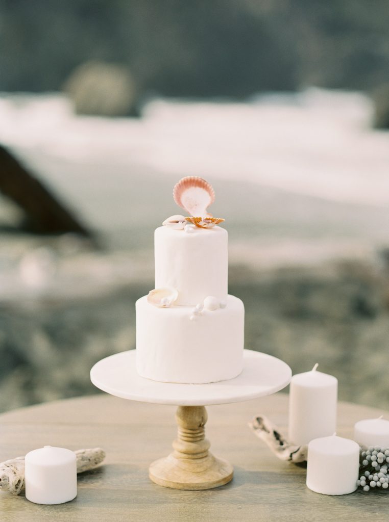 Minimalist Beach Wedding Cake 